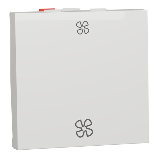 [SCHNU320320VMC] Unica - commande VMC 2 vitesses - 10A - 2 modules - Blanc antiba - méca seul