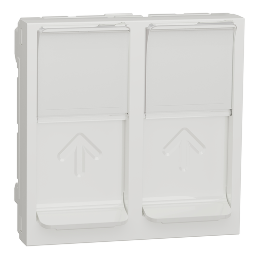[SCHNU942020] Unica - prise pour 2 RJ45 S-One - 2 mod - Blanc antibactérien - méca seul