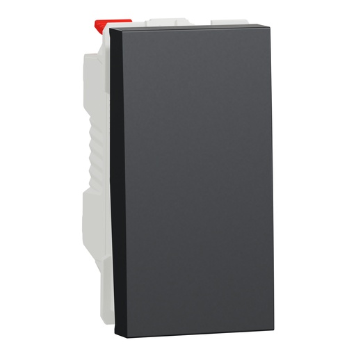 [SCHNU310654] Unica - bouton-poussoir NO - 10A - connex rapide - 1 mod - Anth - méca seul
