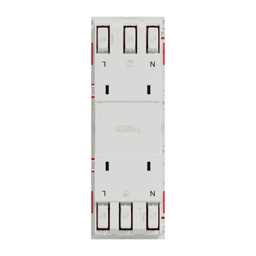 [SCHNU307103] Unica - prise triple 2P+T - FR - 45° - détrompage mécanique - Rouge - méca seul