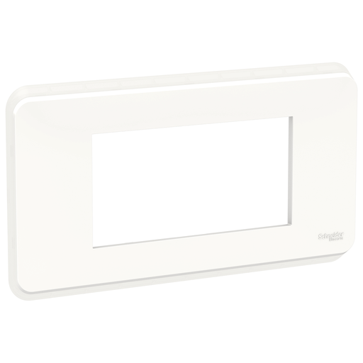 [SCHNU411418] Unica Pro - plaque de finition - Blanc - 4 modules