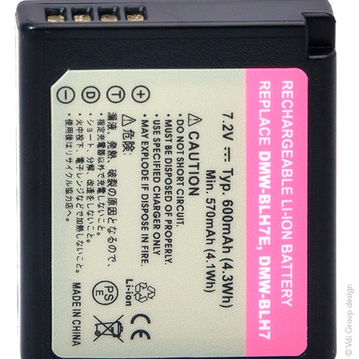 [ENIFML90176] Blister(s) x 1 Batterie appareil photo - caméra 7.2V 600mAh