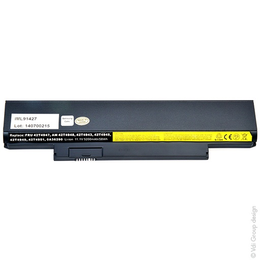 [ENIIML91427] Batterie(s) Batterie ordinateur portable 11.1V 5200mAh
