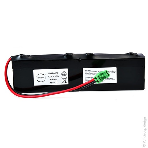 [ENIMGP0068] Pack(s) Batterie portes automatiques NX General Purpose (2x6V) 12V 1.2Ah PHOEN