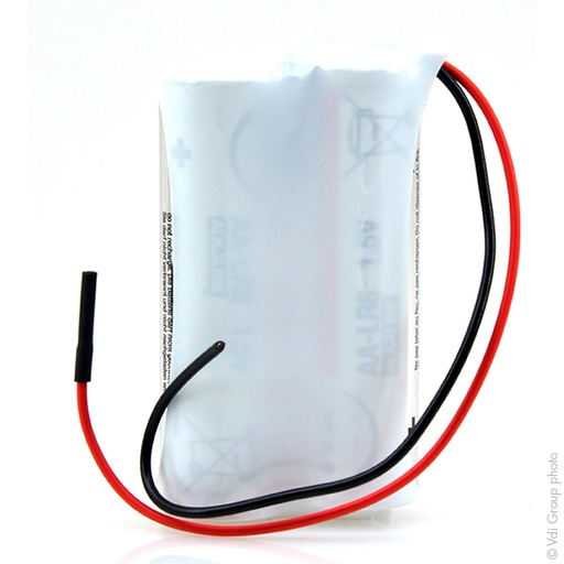 [ENIMGA0018] Pack(s) Batterie alcaline 2x AA NX 2S1P ST1 3V 3.4Ah Fils