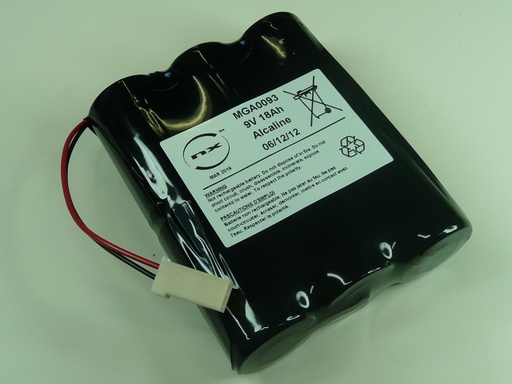 [ENIMGA0093] Batterie(s) Batterie alcaline 6x D LR20 6S1P ST5 9V 18.6Ah AMP
