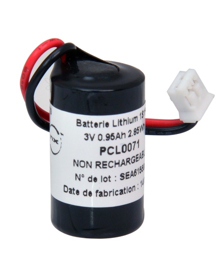 [ENIPCL0071] Pile(s) Batterie automate 1x 1/2AA 1S1P 3V 0.95Ah JST