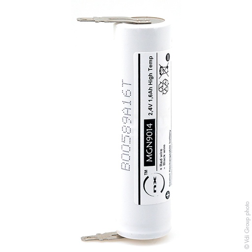 [ENIMGN9014] Unité(s) Batterie eclairage secours 2xSC ST4 Faston 4.8mm (+2.8mm) 2.4V 1.6Ah