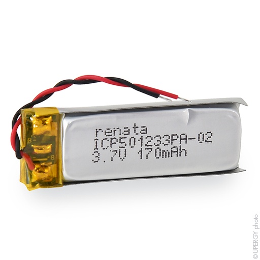 [ENIARL7303] Batterie(s) Batterie Li-Po 1S1P ICP501233PA + PCM UN38.3 3.7V 175mAh fils