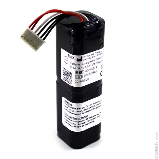 [ENIMGH00274] Batterie(s) Batterie médicale rechargeable Fukuda Denshi Cardimax 9.6V 1.6Ah JST