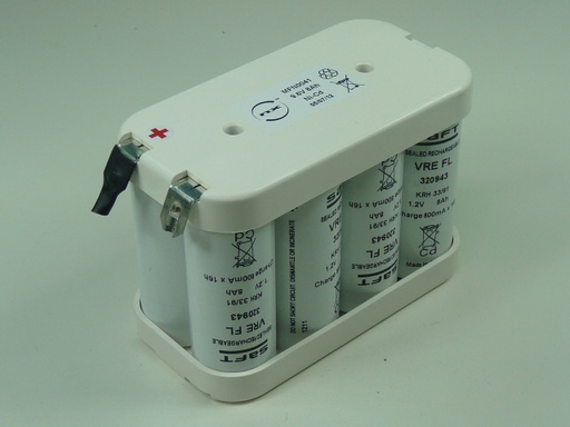 [ENIMFN0041] Batterie(s) Batterie Nicd 8 VRE FL 9.6V 8Ah COSSE