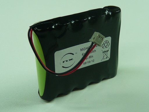[ENIMGH00412] Pack(s) Batterie Nimh 5x AAA 5S1P ST1 6V 800mAh JST