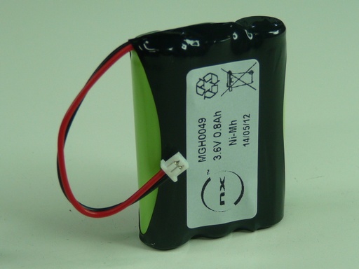 [ENIMGH0049] Batterie(s) Batterie Nimh 3x AAA 3S1P ST1 3.6V 800mAh FC