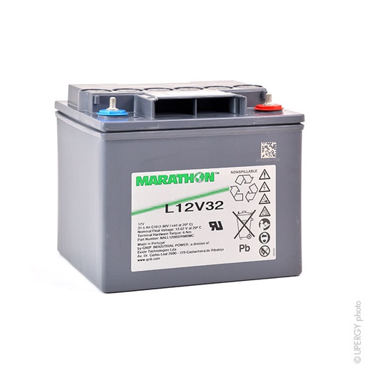 [ENIAMP80179] Batterie(s) Batterie plomb AGM MARATHON L12V32 12V 32Ah M6-M