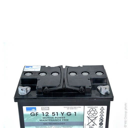 [ENIAMP80108] Batterie(s) Batterie traction SONNENSCHEIN GF1251Y G1 12V 56Ah M6-M