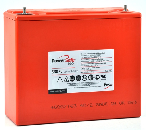 [ENIAMP3715] Batterie(s) Batterie plomb pur Powersafe SBS40 12V 38Ah M6-V