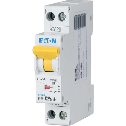[EAT264748] Disjoncteur modulaire, 1P+N, 25A, courbe C, 4,5kA (EN 60898)