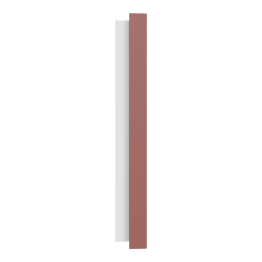 [SCHS905706] Odace - plaque de finition 3 postes - couleur Rose grenat