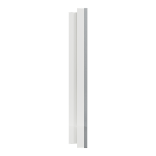 [SCHS910706] Odace Métal - plaque de finition 3 postes - effet Titane support blanc