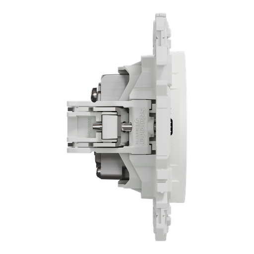 [SCHS925445] Odace - prise TV simple mâle avec griffes - blanc craie
