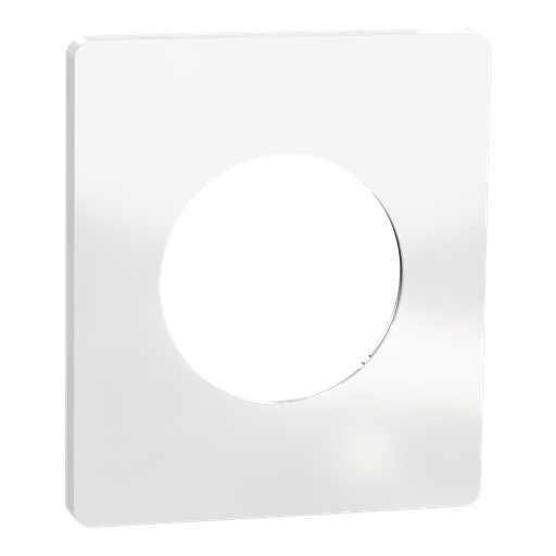 [SCHS934802] Odace Architecte - plaque de finition 1 poste - Blanc émaillé