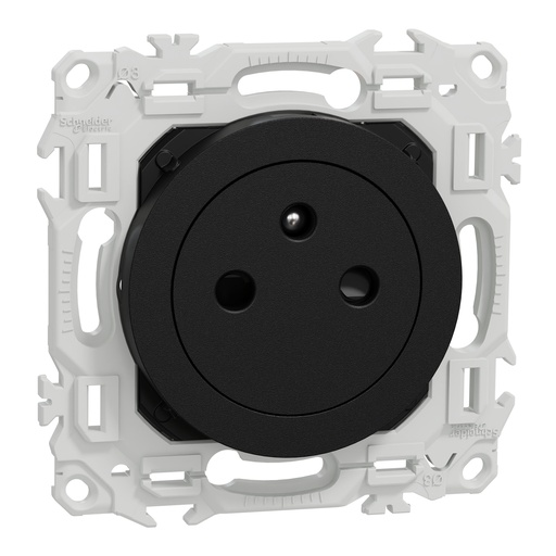 [SCHS940052] Odace - prise 2P+T affleurante - bornes automatiques - noir onyx