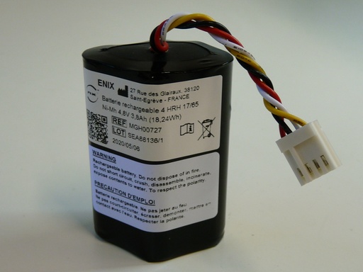 [ENIMGH00727] Pack(s) Batterie médicale rechargeable Kangaroo / Sherwood E-Pump 4.8V 3.8Ah WST