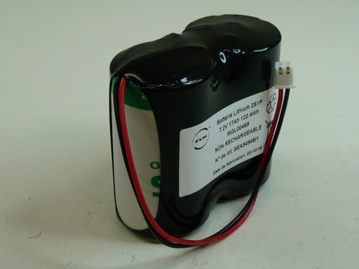 [ENIMGL00469] Pack(s) Batterie lithium 2x LS33600 D 2S1P ST1 7.2V 17Ah JST