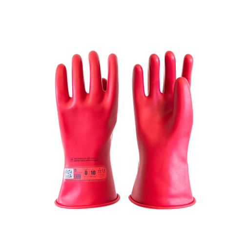 [CATCG-0-10-R-28] gants isolants iec classe 0 t10 rouge 28 cm
