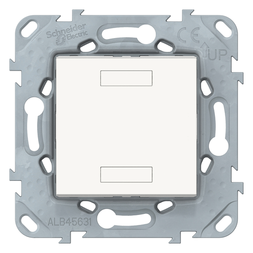 [SCHNU553018] Unica KNX - bouton-poussoir 2 boutons + led - avec support - Blanc