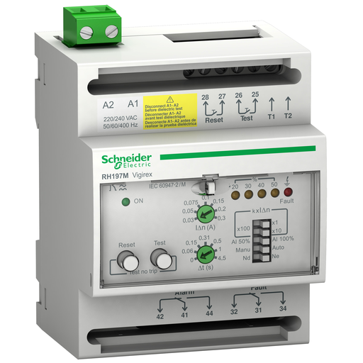 [SCH56518] Vigirex - relais différentiel RH197M - sensibilité 0,03-30A - 0-4,5s - 415Vca
