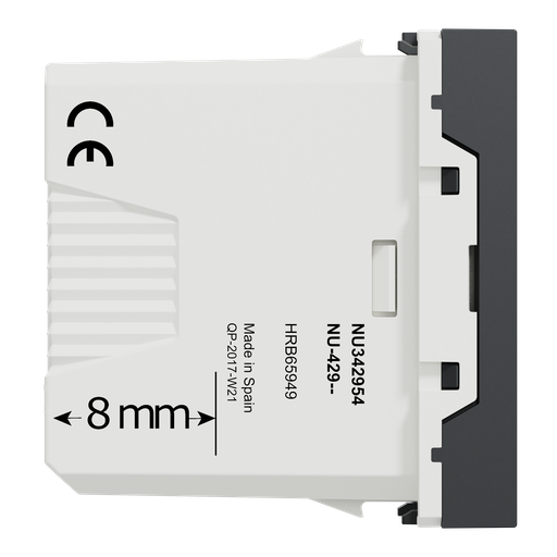 [SCHNU342954] Unica - prise USB 2.0 - connecteur data - 1 mod - Anthracite - méca seul