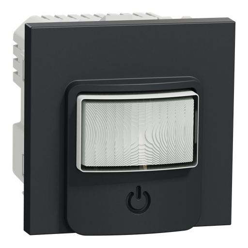 [SCHNU352554] Unica - détecteur de mouvements + poussoir - 230V - 10A - Anthracite - méca seul