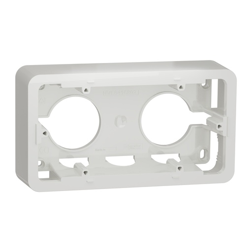 [SCHNU840418] Unica - boîte en saillie - blanc - 2 postes