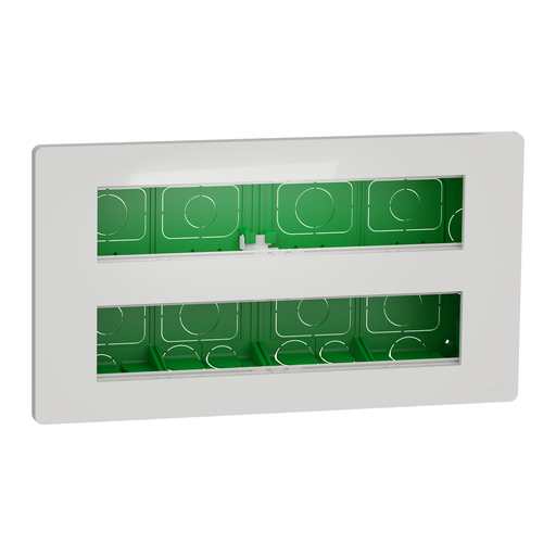[SCHNU171020] Unica - boîte de concentration encastrée complète - 2 rang de 10 mod - blc anti