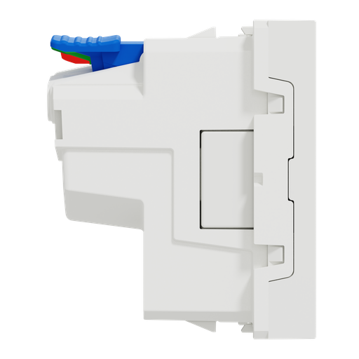 [SCHNU305220] Unica - prise 2P+T - FR - 90° - affleur - raccord rapid - Blanc anti - méca seul