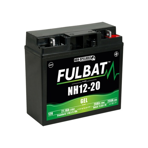 [ENIMOT8716] Batterie(s) Batterie tondeuse / moto Gel NH1220 / SLA12-20 12V 20Ah