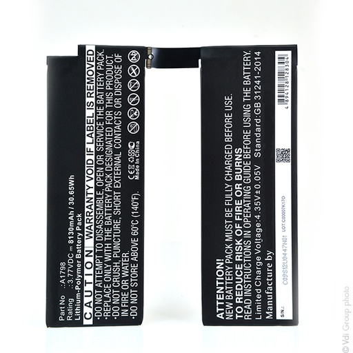 [ENITML90152] Batterie(s) Batterie tablette 3.77V 8130mAh