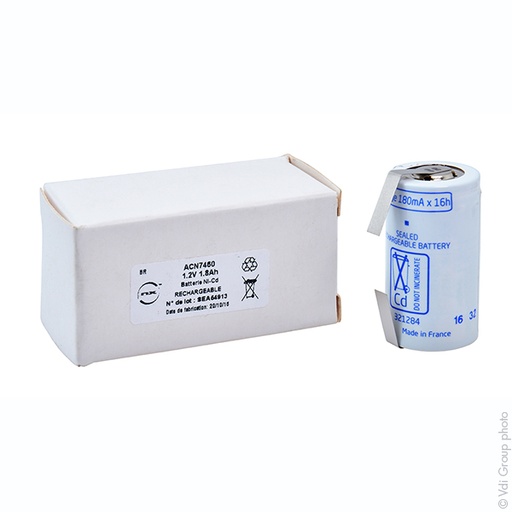 [ENIACN7460] Accumulateur(s) Accus Nicd industriels VRE CS1800 SC 1.2V 1800mAh T2