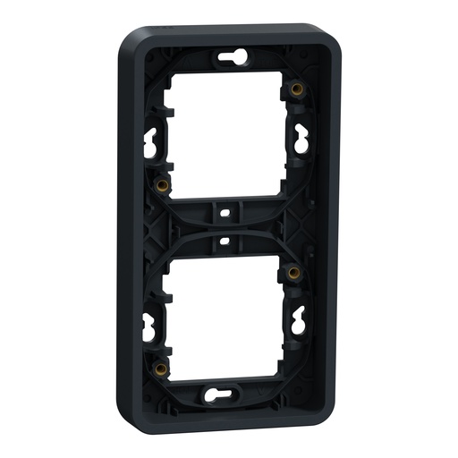 [SCHMUR34151] Mureva Styl - Cadre 2 postes vertical - encastré - IP55 - IK08 - gris