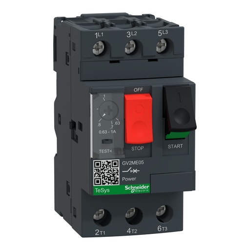 [SCHGV2ME05] TeSys GV2ME - disj. moteur -0,63..1A - 3P 3d - déclencheur magnéto-thermique