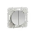 [SCHS530285] Odace 2011 - va-et-vient + poussoir - alu- 10A - poussoir NO/NF