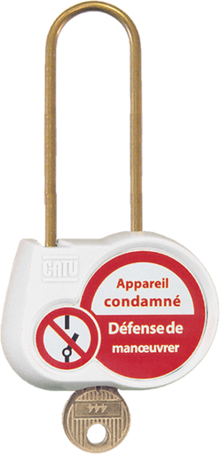 [CATAL240SB111] cadenas blanc 70mm d.4mm clé identique 111