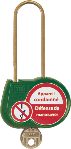 [CATAL240SV222] cadenas vert 70mm d.4mm clé identique 222