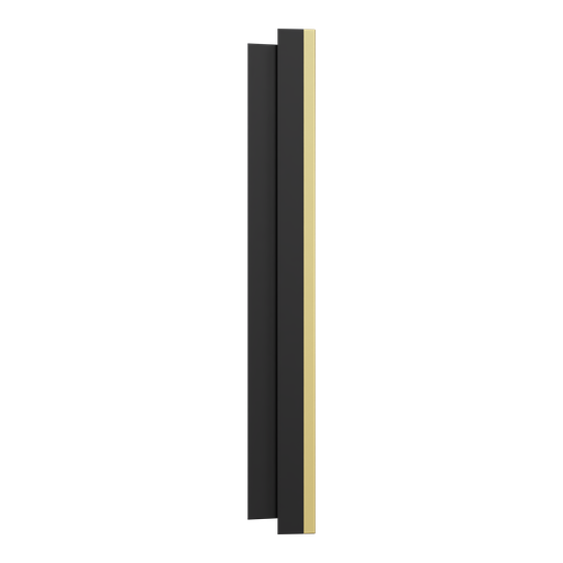 [SCHS916706] Odace Métal - plaque de finition 3 postes - effet Laiton support noir
