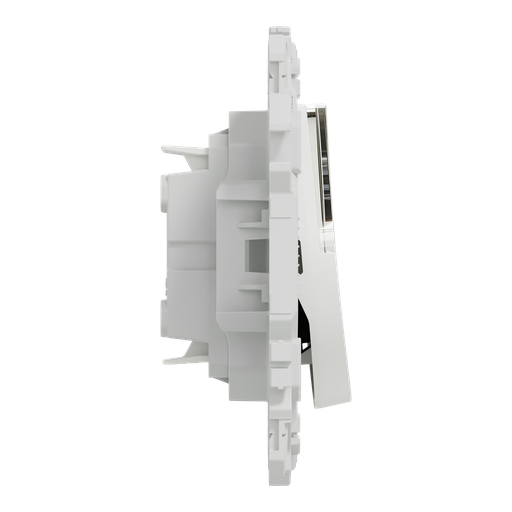 [SCHS920246] Odace - bouton-poussoir porte-étiquette - symbole carillon - blanc craie