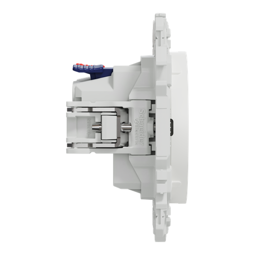 [SCHS925033] Odace - prise 2P affleurante avec griffes - bornes automatiques - blanc craie