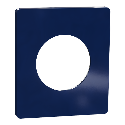 [SCHS933802] Odace Architecte - plaque de finition 1 poste - Bleu émaillé