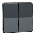 [SCHMUR35019] Mureva Styl - Double va et vient - composable - IP55 -IK08-connexion auto - gris
