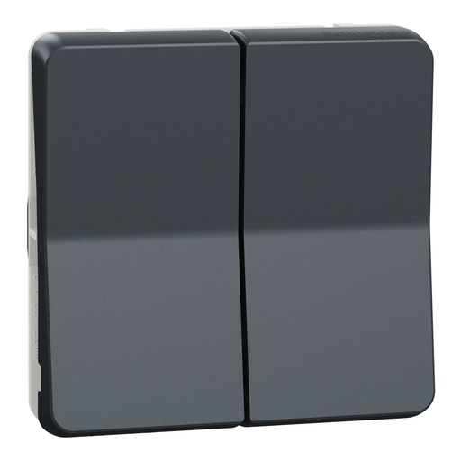 [SCHMUR35326] Mureva Styl - Double bouton poussoir - composable - IP55 - IK07 - gris